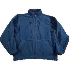 Simms Jacket Mens Blue Sz Med Fishing Full Zip Fleece Windstopper